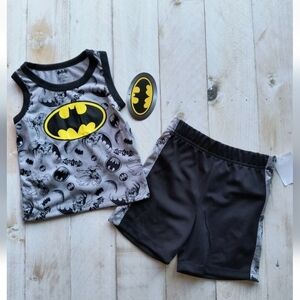 Batman Kids Costume Set - Black, Yellow, and Gray